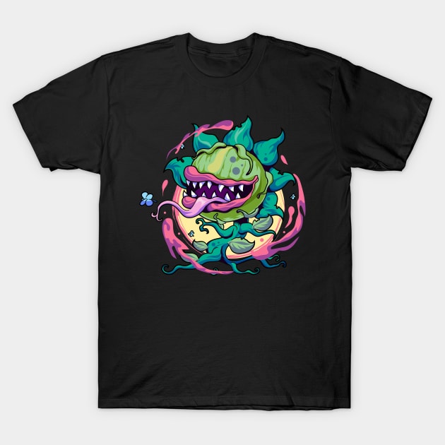 Monster Plant Goth carnivorous plant T-Shirt by DionArts